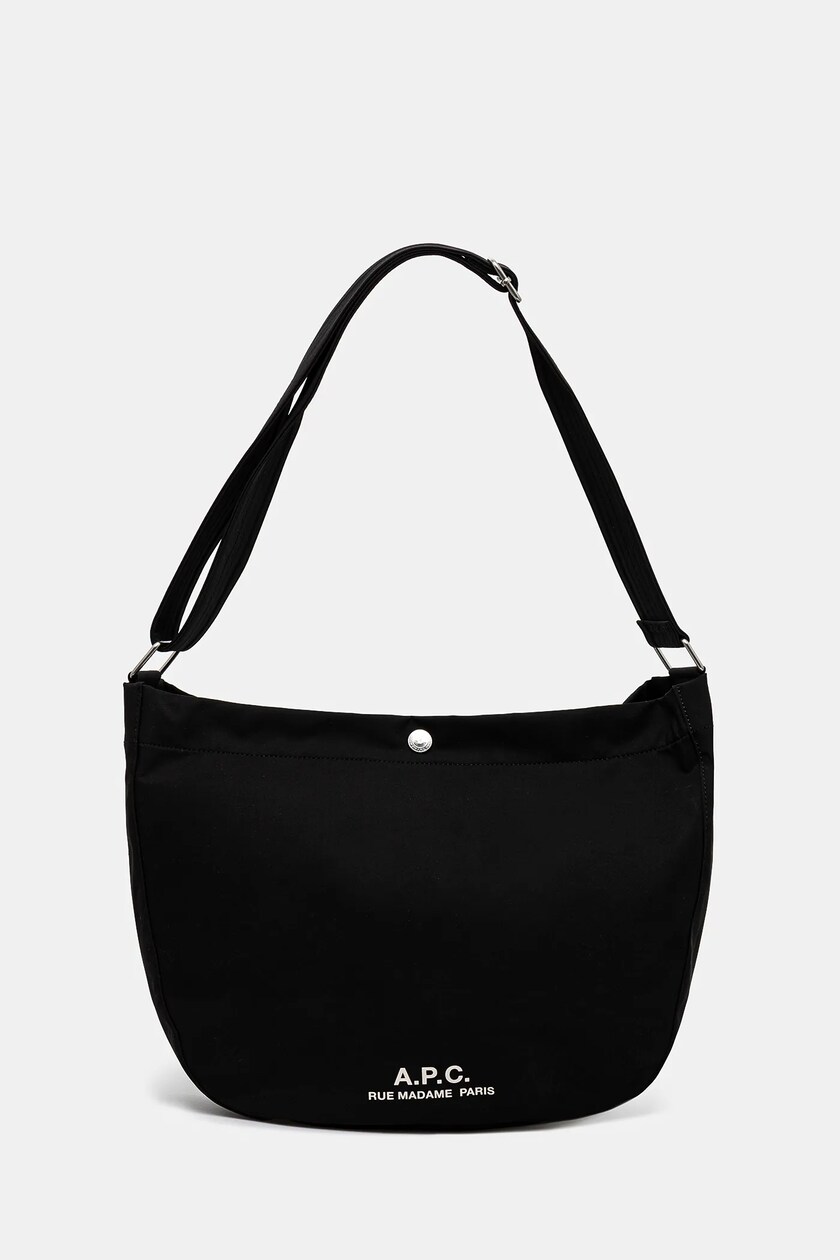 A.P.C. leather handbag Sac Iris black color PXBVT-F61895 at