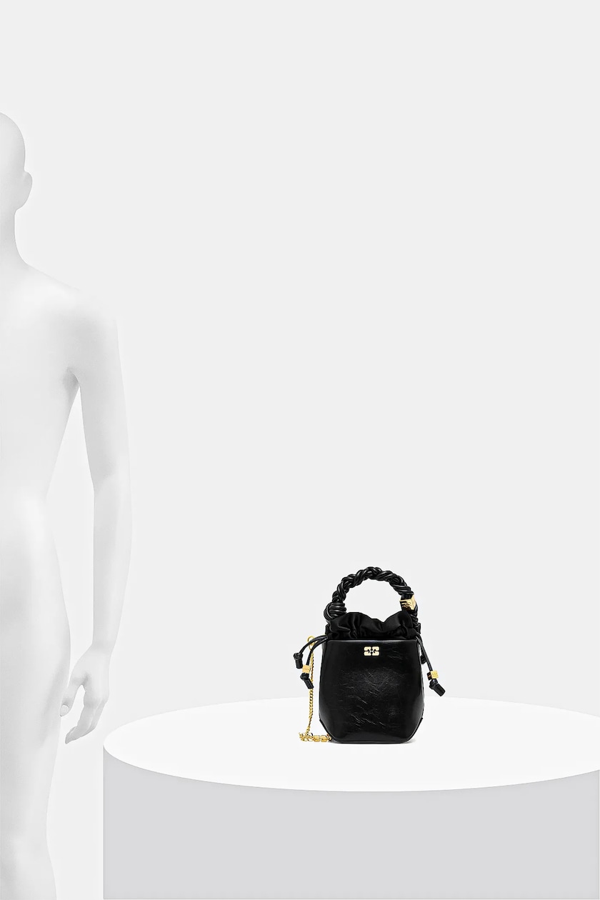 GANNI handbag Bou Bucket Mini Crinkle Oleatex PRM EU GANNI handbag Bou Bucket Mini Crinkle Oleatex PRM EU