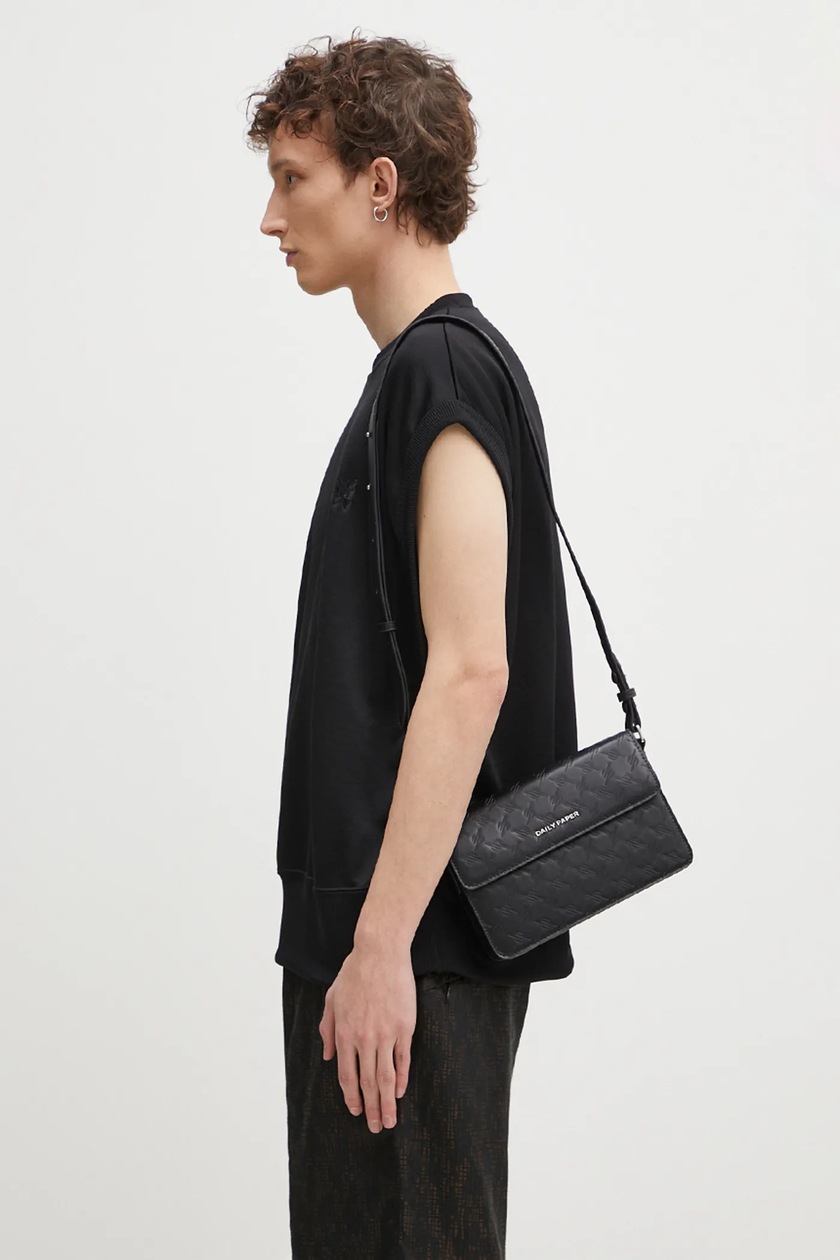 Hip bags FRED PERRY Nylon Twill Leather Xbody Bag Black