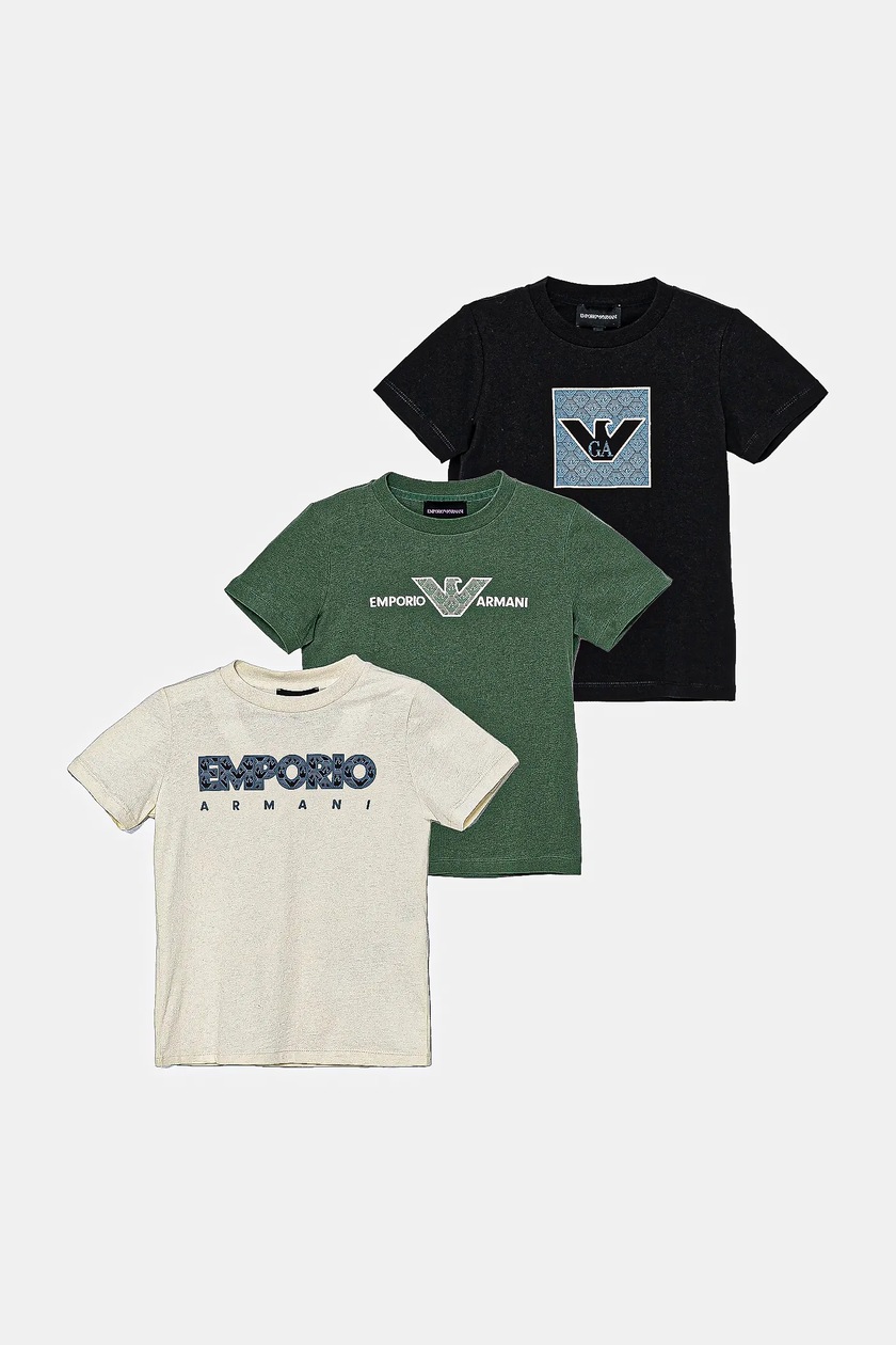 Emporio Armani t-shirt in cotone per bambini pacco da