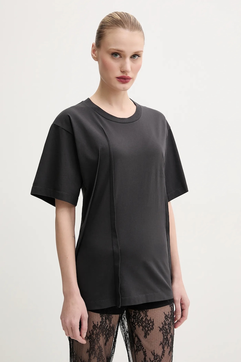MM6 Maison Margiela cotton t-shirt women's black color MM6 Maison Margiela cotton t-shirt women's black color