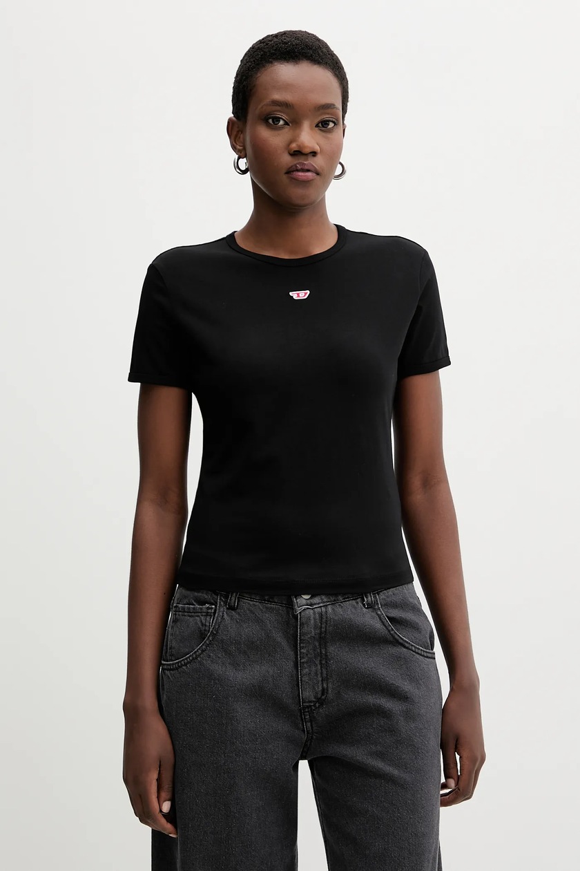 Diesel t-shirt T-ELE-LONG-D damski kolor czarny A14961.0EJAI