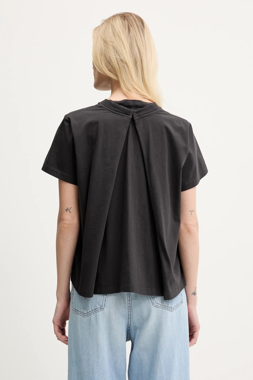 その他 MM6 Maison Margiela S52GC0334 S24311 MM6 Maison Margiela cotton t-shirt women's black color