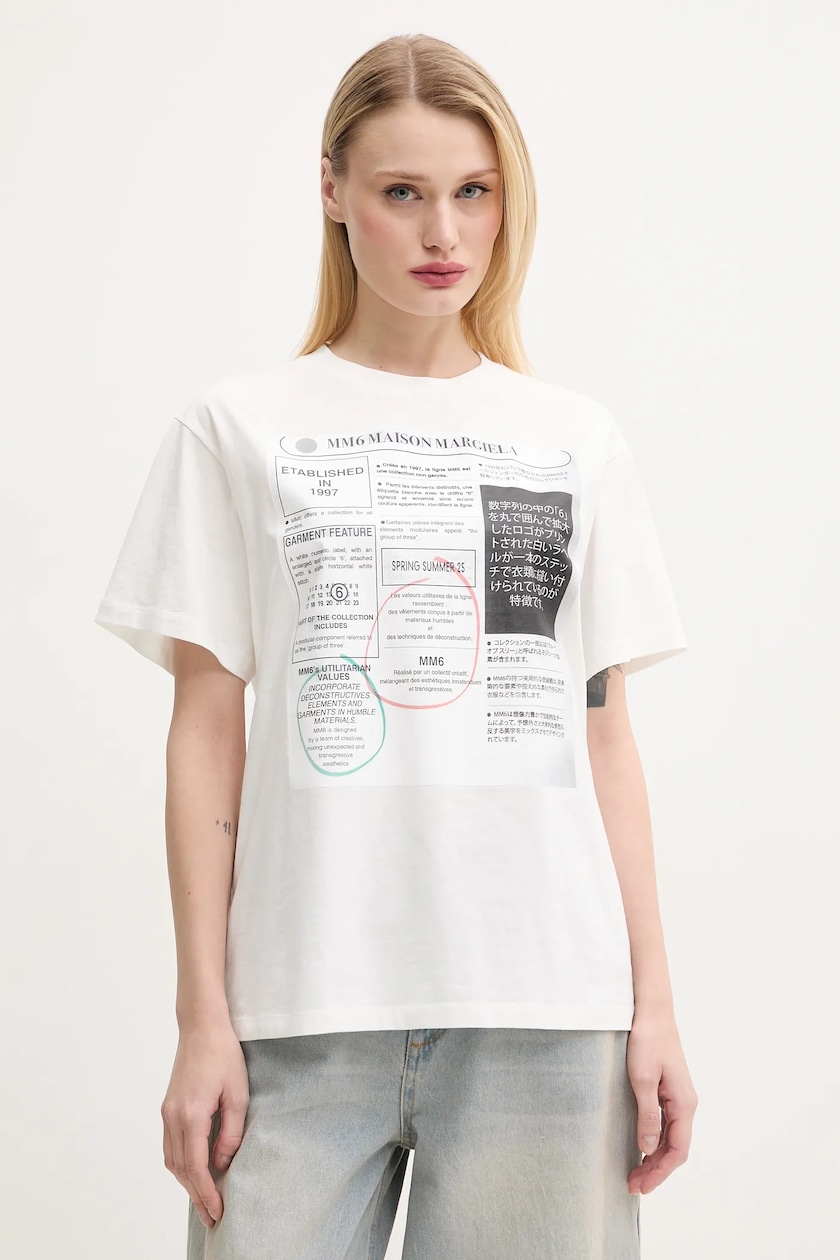 Tシャツ・カットソー MM6 Maison Margiela T-SHIRT IN COTONE (S52GC0327 S24312101) MM6 Maison Margiela t-shirt in cotone | ANSWEAR.it