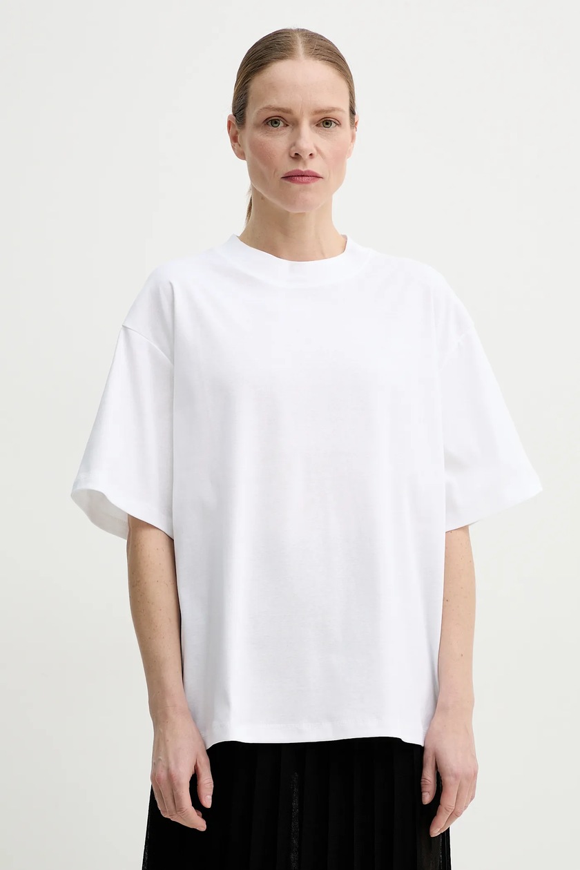 H BEAUTY＆YOUTH　MOCK NECK T-SHIRT REGULAR BOXY MOCK-NECK T-SHIRT - COBALT BLUE - Ladies | H&M GB