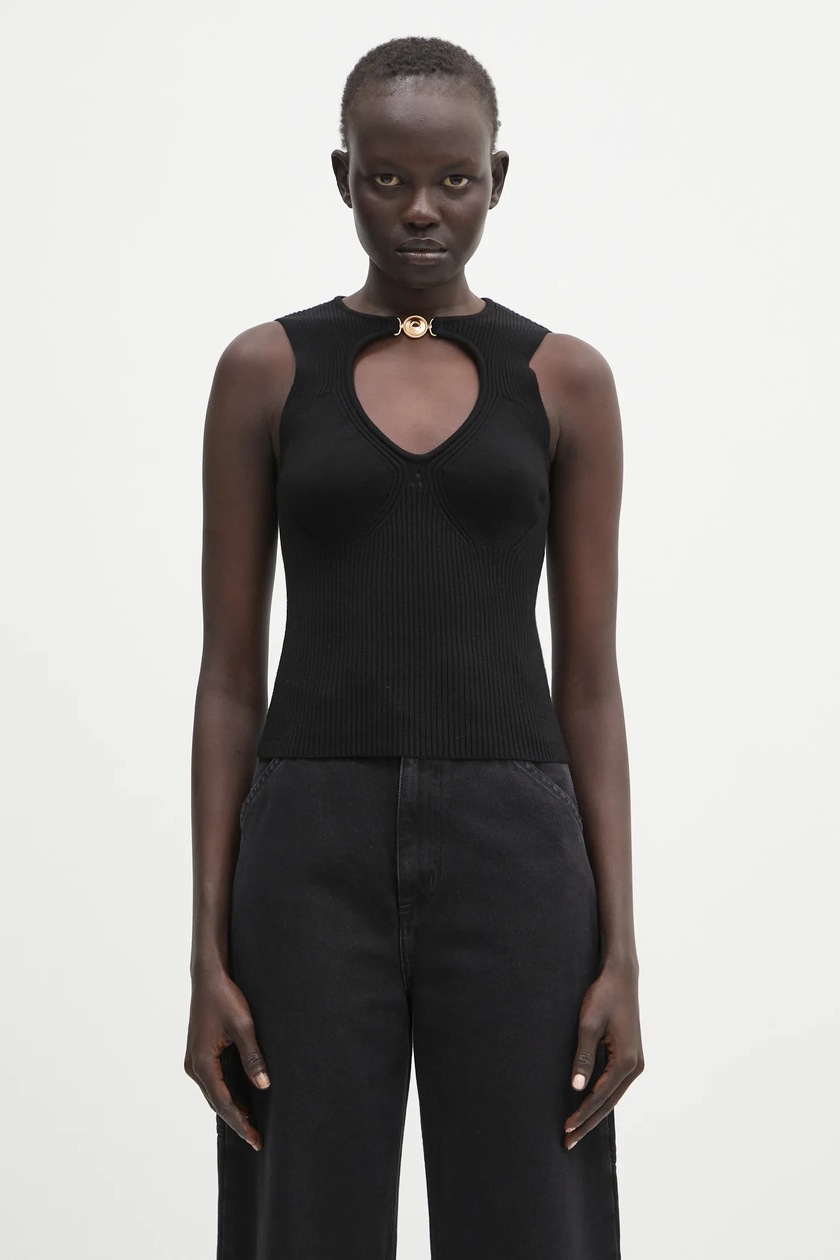 Marine Serre top Recycled Moon Jersey SS Tube PRM EU