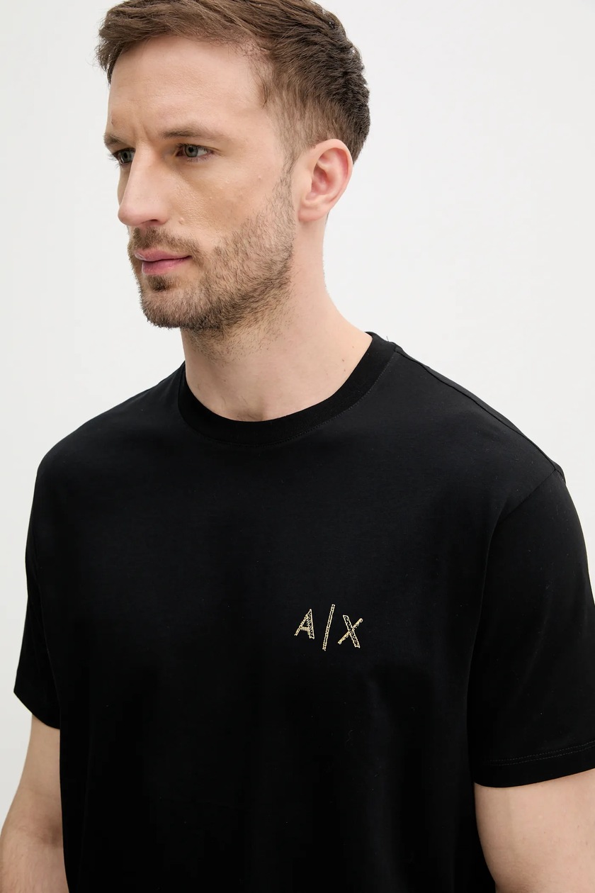 ARMANI EXCHANGE 半袖 Tシャツ XM000327 AF10364 Armani Exchange - Tee Shirt XM000327-AF10364 Black Gold - Ryses