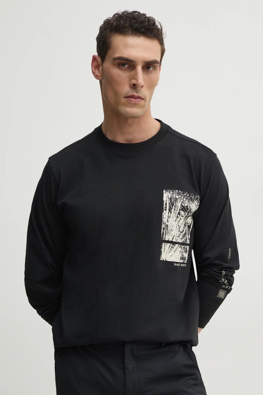 MM6 Maison Margiela longsleeve bawełniany kolor czarny z