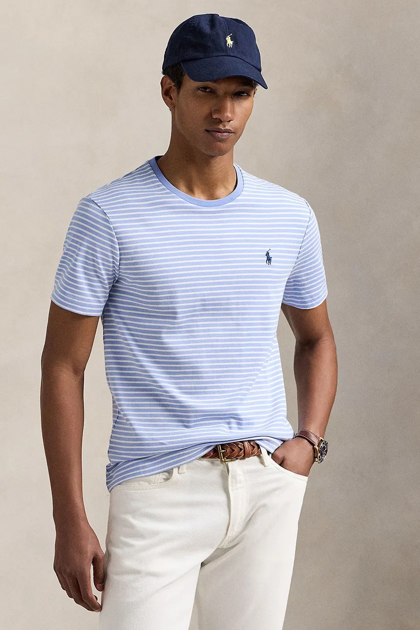 Polo Ralph Lauren cotton t-shirt men's blue color 710958202 at PRM US