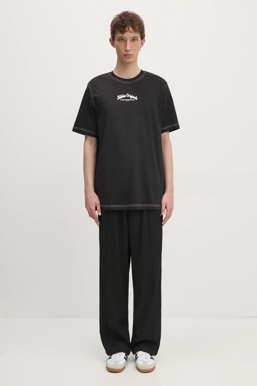 adidas Originals cotton t-shirt Wabash men's black color