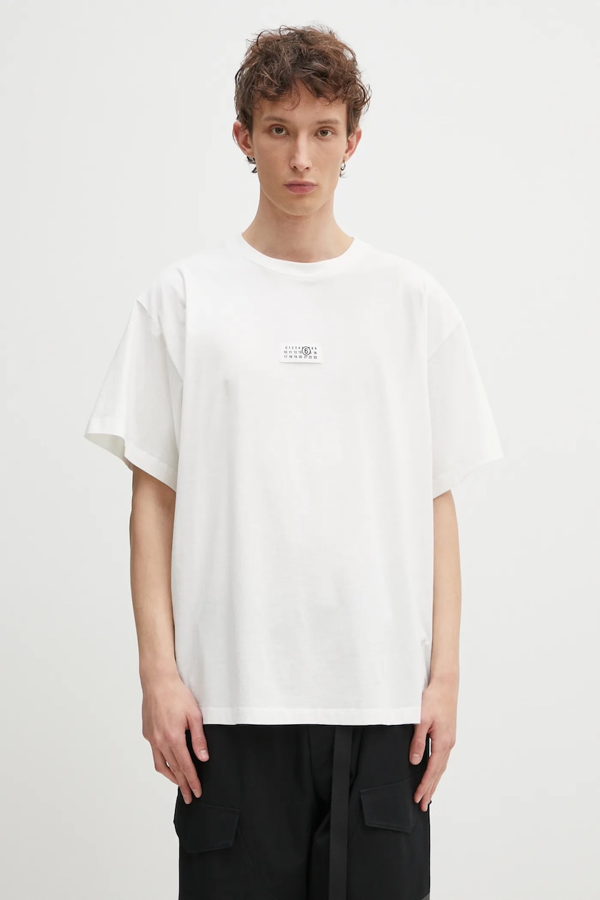 Tシャツ・カットソー MM6 MAISON MARGIELA Men T Shirts SH2GC0023 M20115100 White MM6 Maison Margiela cotton t-shirt PRM EU