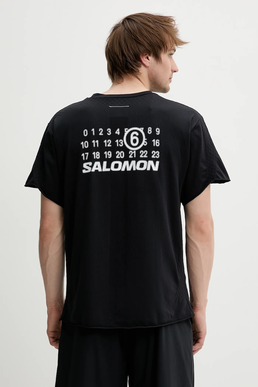 MM6 Maison Margiela x Salomon t-shirt męski kolor czarny z MM6 Maison Margiela x Salomon t-shirt męski kolor czarny z