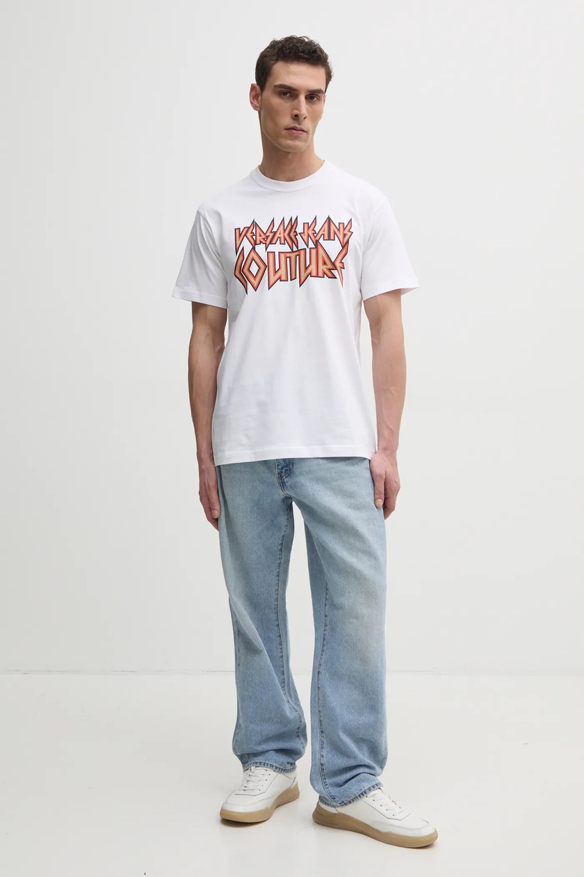 Versace Jeans Couture t-shirt bawełniany męski kolor biały z