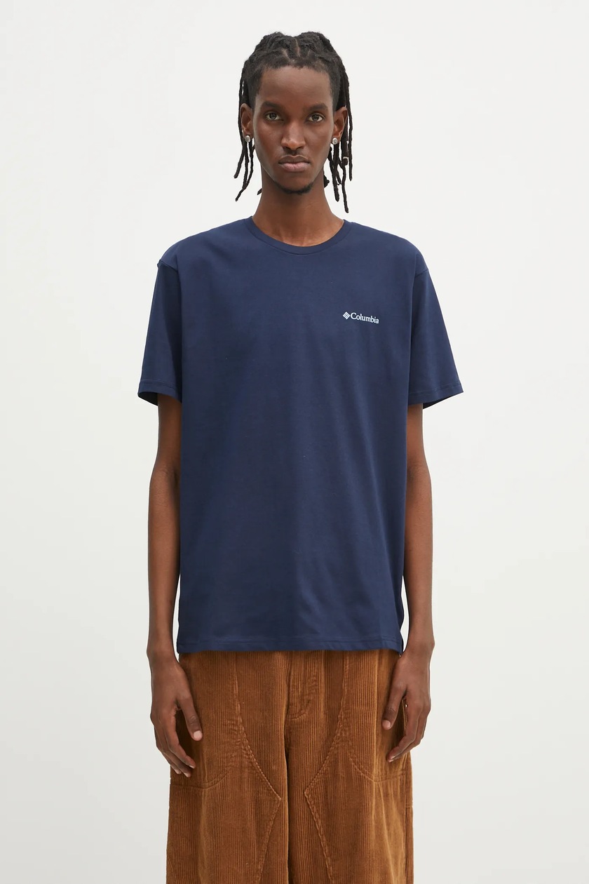 Tシャツ・カットソー WOOLRICH Men T-shirt Blue CFWOTE0121MRUT3687 31010 Woolrich t-shirt Striped T-Shirt men's navy blue color