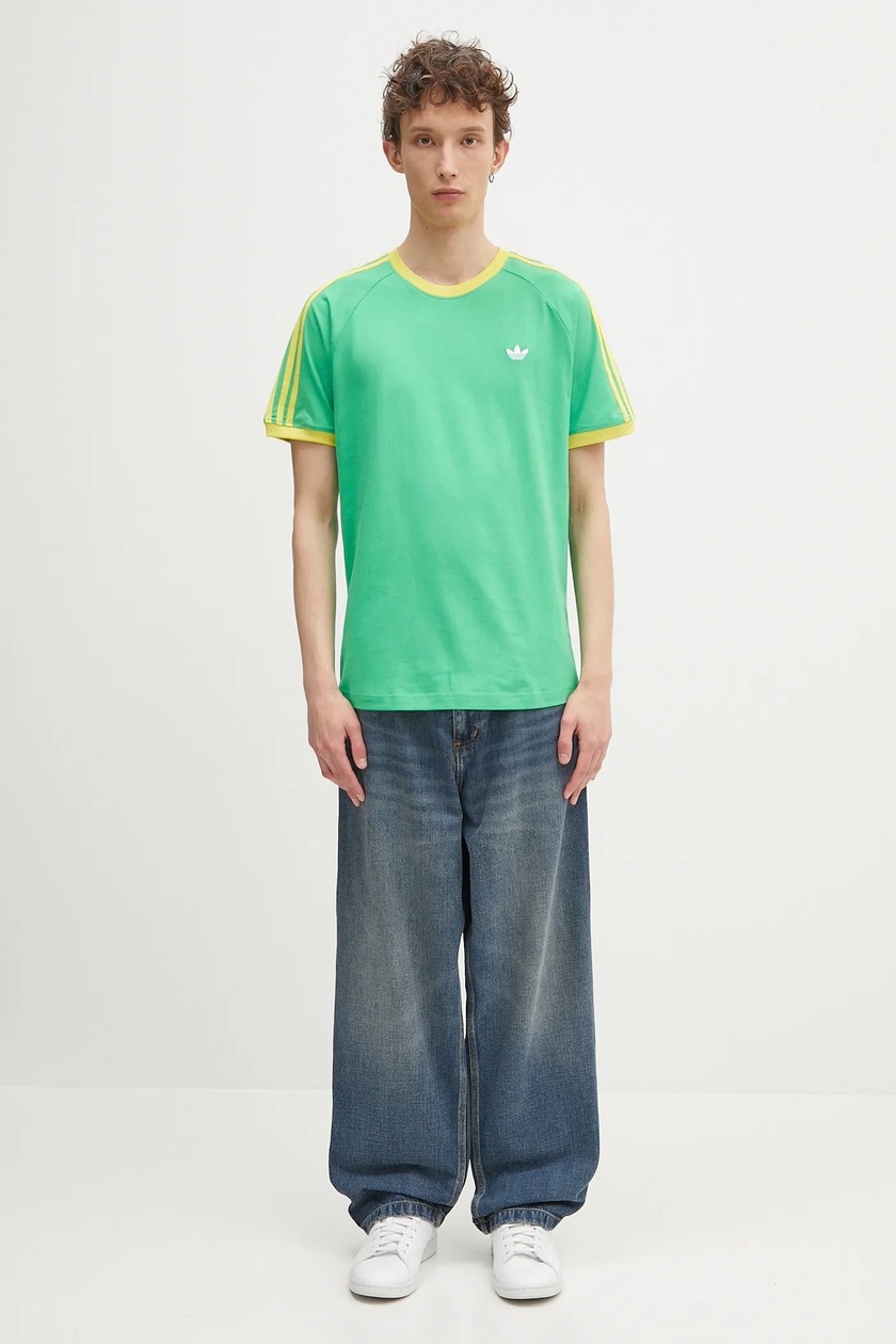 adidas Originals cotton t-shirt Q2 Monogram Cal green color smooth