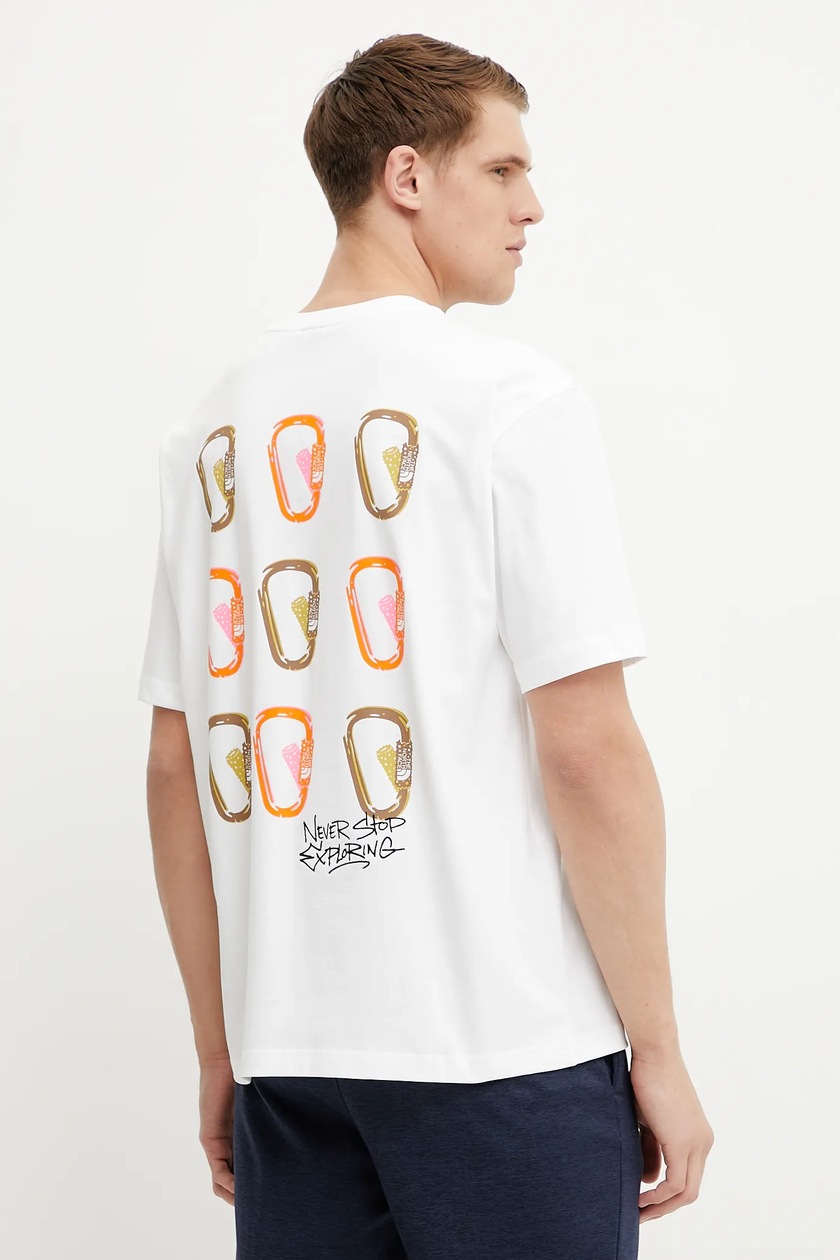 Tシャツ・カットソー THE NORTH FACE Men T-shirt White NF0A87NT FN41 The North Face Mountain Line Men's T-Shirt White NF0A87NTFN41