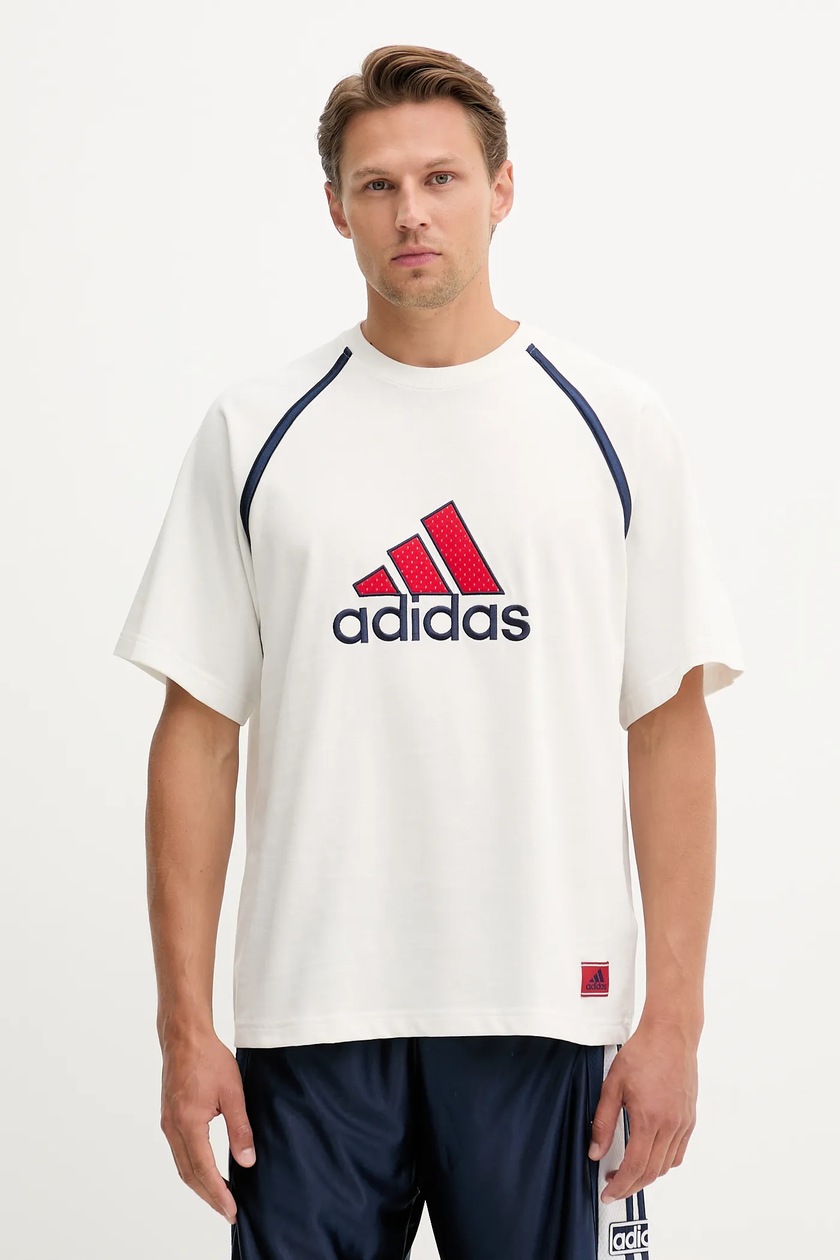 ◆adidas◆ simple tee white JC8371 adidas T-Shirt Simple JC8371 Biały Regular Fit | Modivo.pl