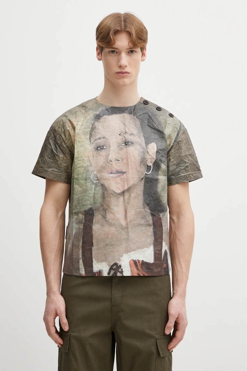 ◆ANDERSSON BELL◆ Unisex Remy Printed Tyvek T-Shirt atb1269 UNISEX REMY PRINTED TYVEK T-SHIRT atb1269u(BEIGE