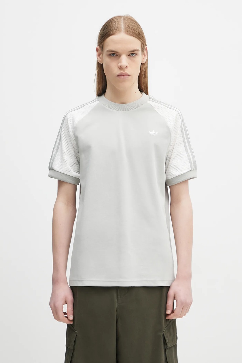 adidas Originals cotton t-shirt Stripe Tee green color adidas Originals cotton t-shirt Stripe Tee green color