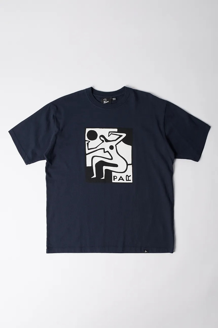 Woolrich t-shirt Striped T-Shirt men's navy blue color