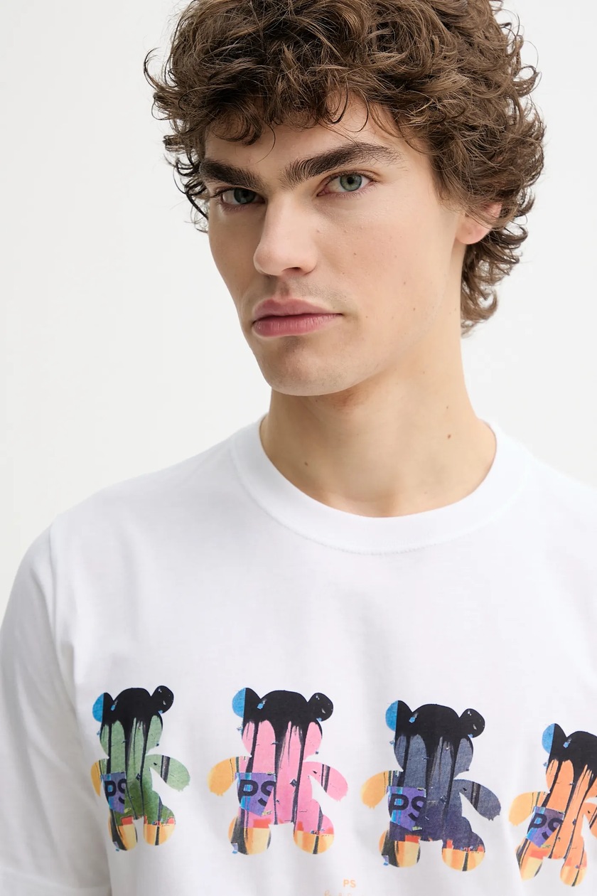 【PS25SS337】PS PAUL SMITH Tシャツ M2R 011R PP5131 PS Paul Smith t-shirt bawełniany męski kolor biały z