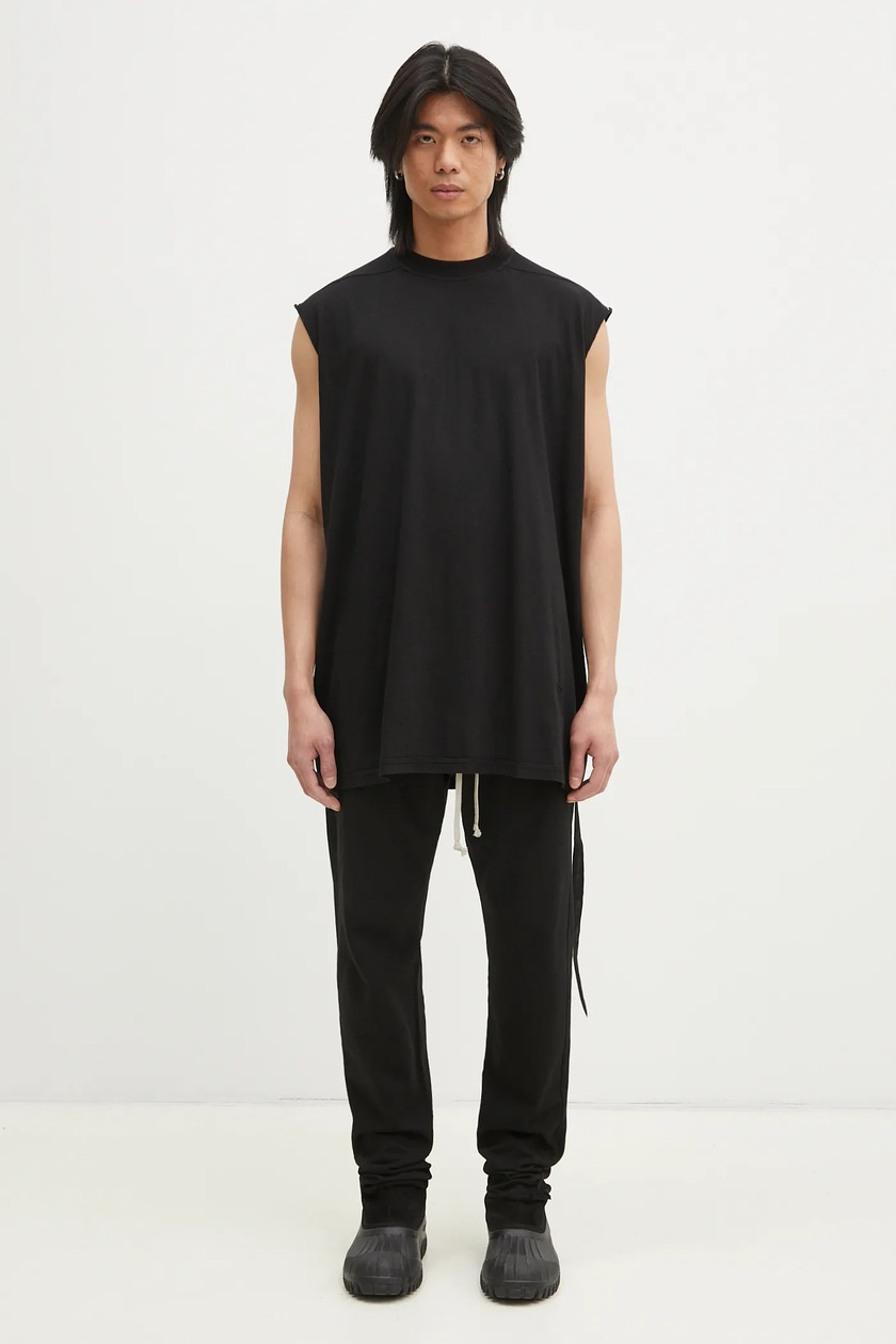 Rick Owens cotton t-shirt Tommy T men's brown color smooth Rick Owens cotton t-shirt Tommy T men's brown color smooth