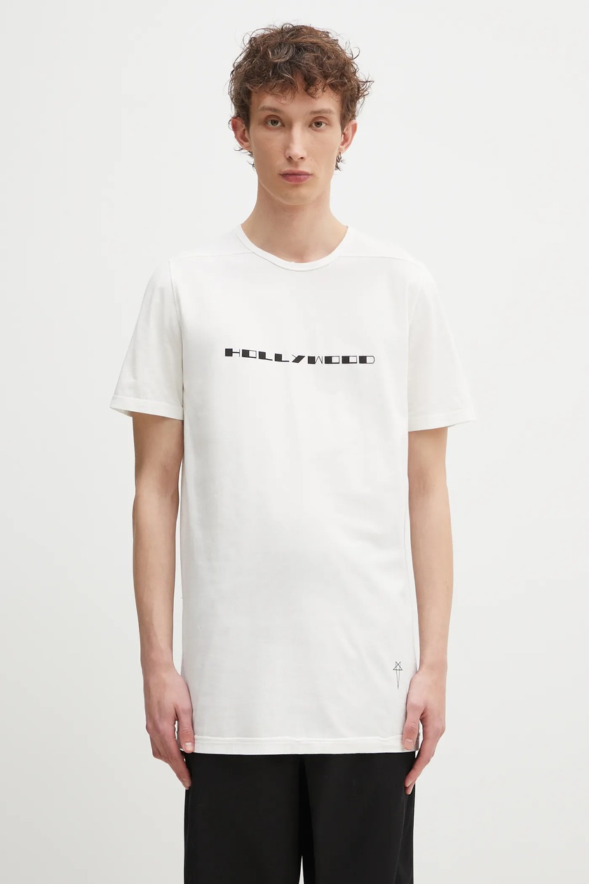 Tシャツ・カットソー Rick Owens White Cotton T-Shirt Jumbo printed cotton jersey T-shirt in white - Rick Owens