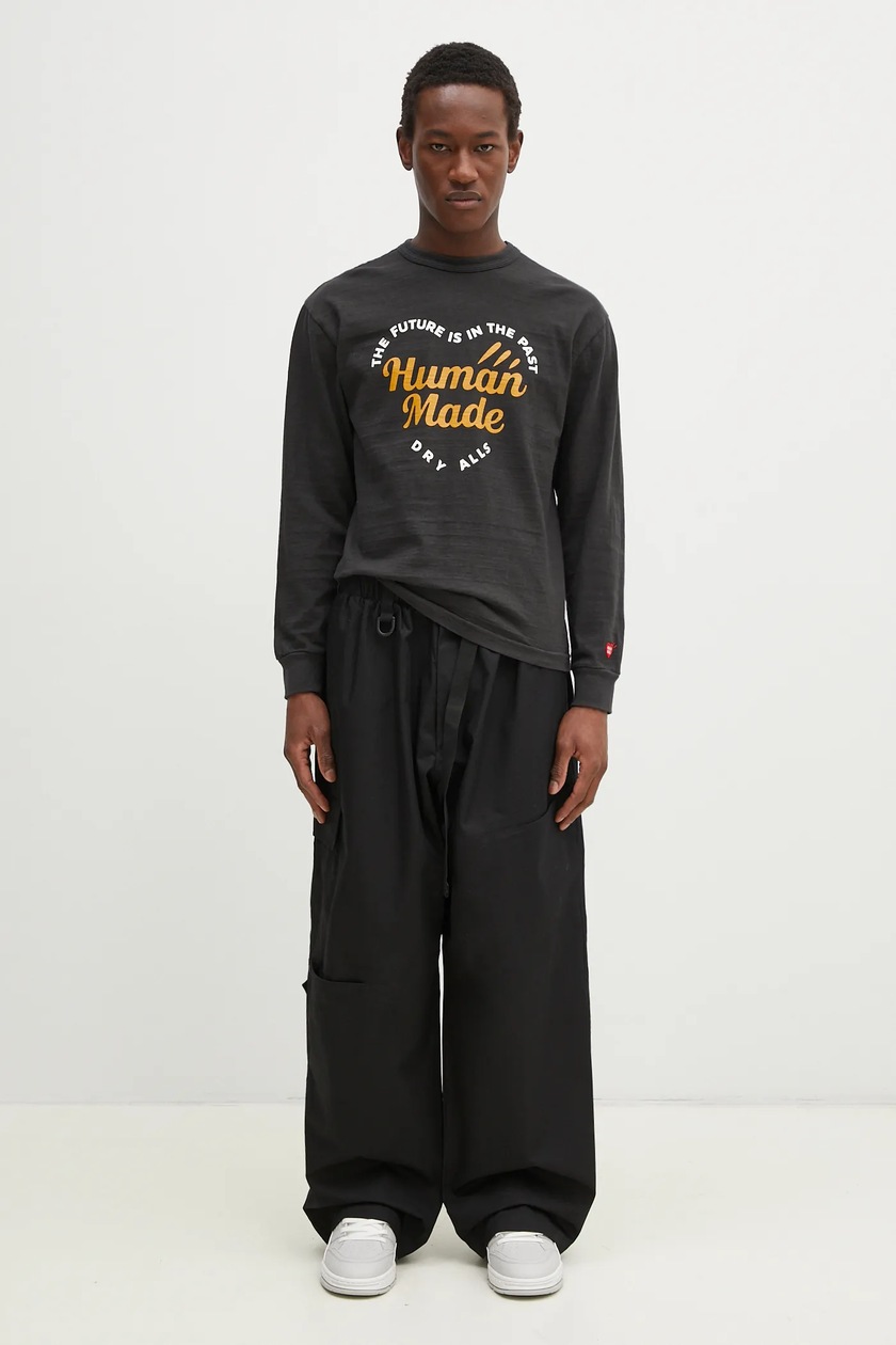 Human Made cotton longsleeve top Graphic L/S T-Shirt black color