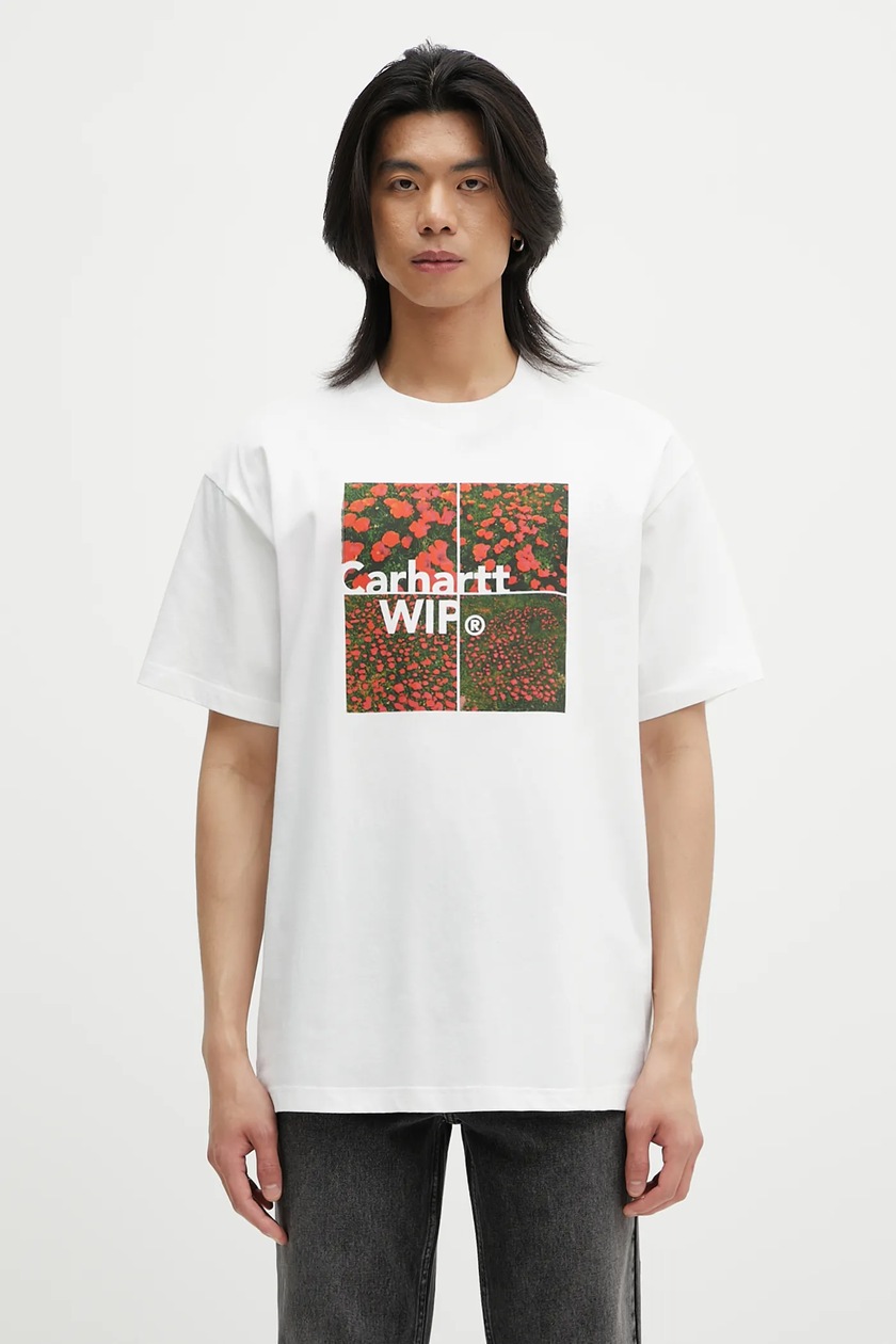 【関税込み】Carhartt Work In Progress ホワイト Stamp Tシャツ Carhartt WIP cotton t-shirt Stamp men's white color with a