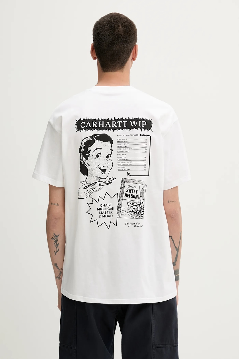 Carhartt WIP cotton t-shirt S/S Fish T-Shirt men's white