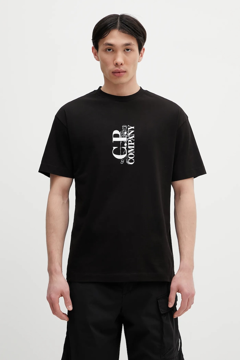 Tシャツ・カットソー C.P. Company Cotton T-shirt with print (18CMTS307A 935) C.P. Company cotton t-shirt white color with a print