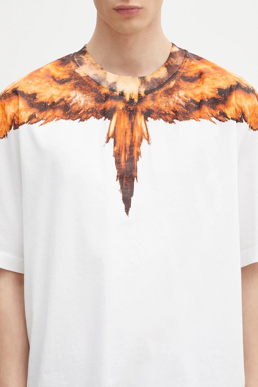 Marcelo Burlon cotton t-shirt Colordust Wings Boxy T-Shirt White