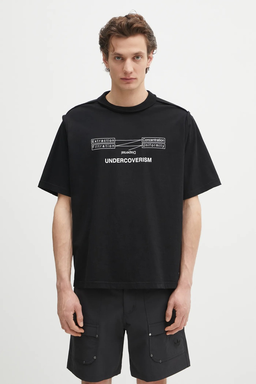 Tシャツ・カットソー UNDERCOVER Men T-shirt Black UP1E4808 BLACK Undercover cotton t-shirt C/S PRM EU
