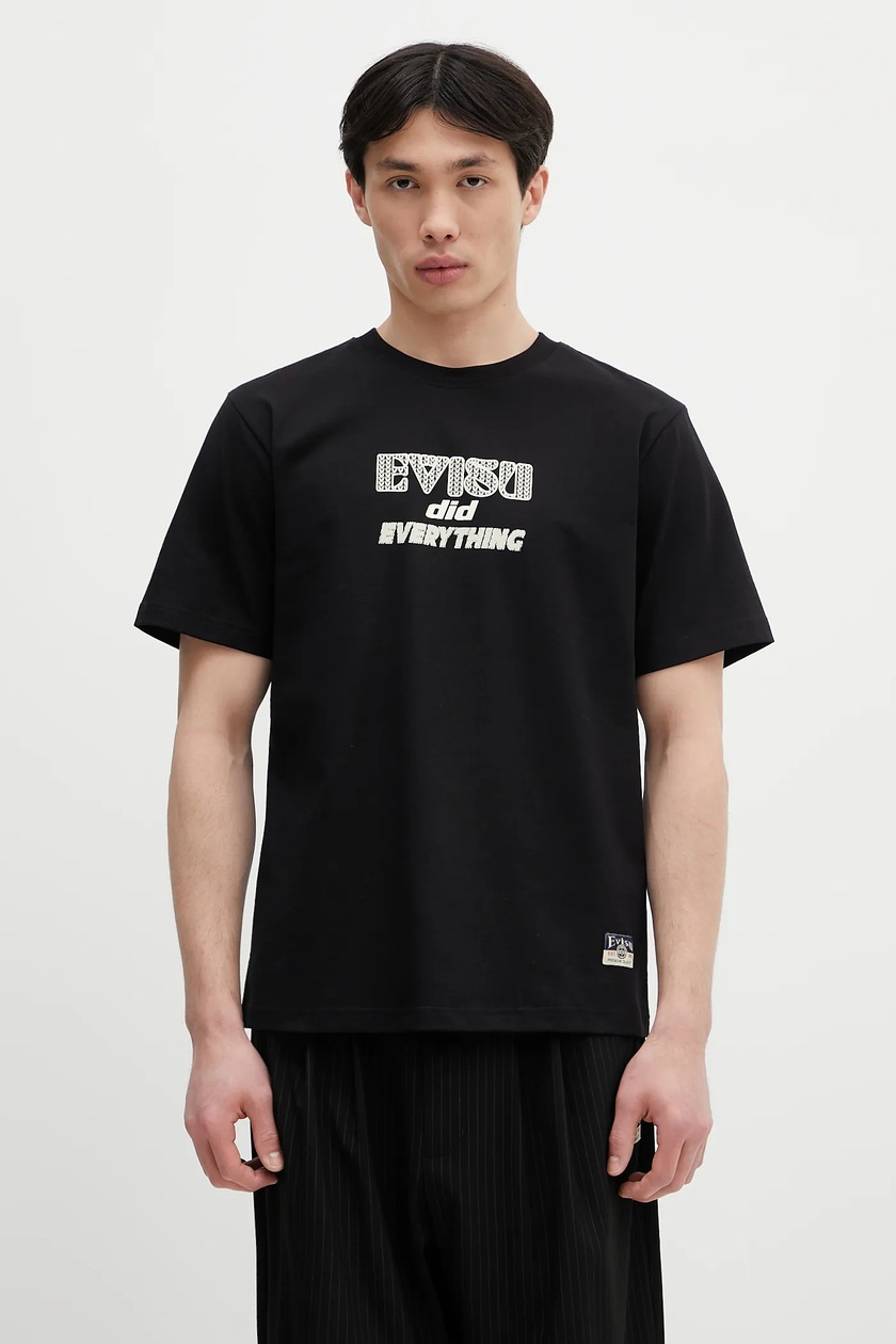 Evisu cotton t-shirt Four Suits Daruma Printed PRM EU