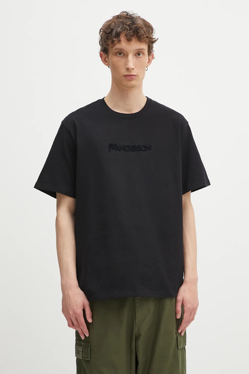 Tシャツ・カットソー J W ANDERSON SS25 WINDOW EMB SHIRT (SH0352PG1698 804) JW Anderson cotton t-shirt Anchor Embroidery PRM EU