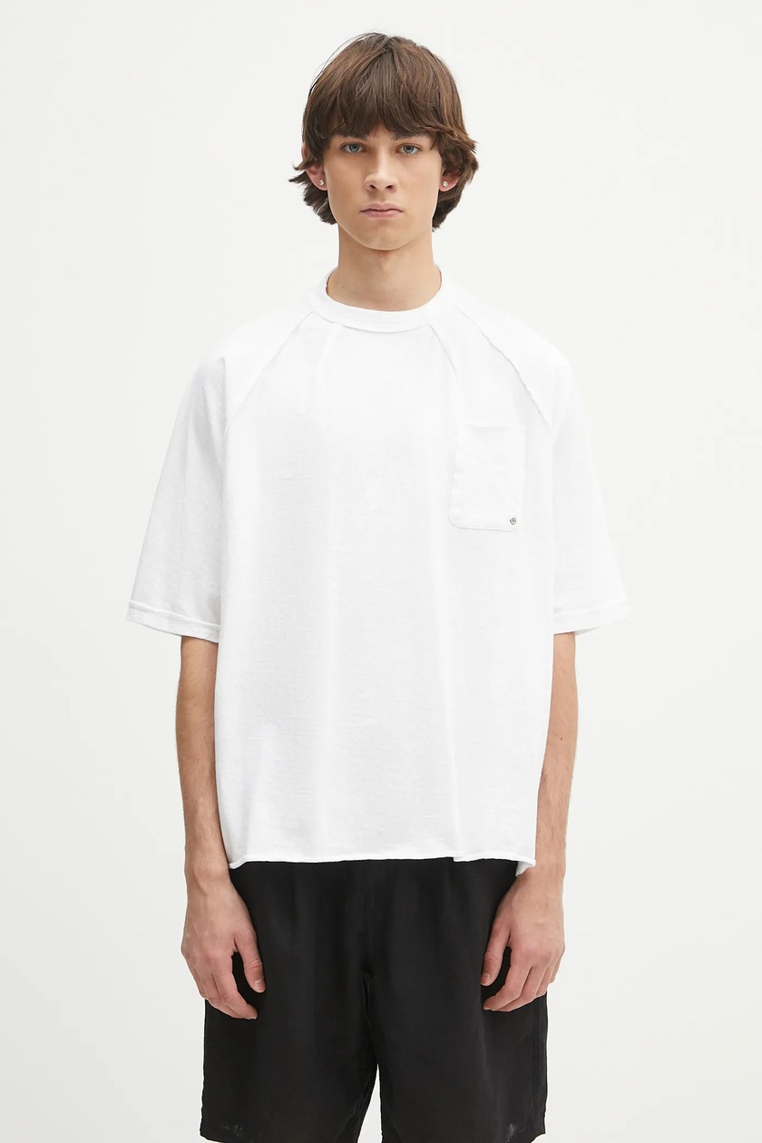 PLEASURES cotton T-shirt Twitch Heavyweight white color at