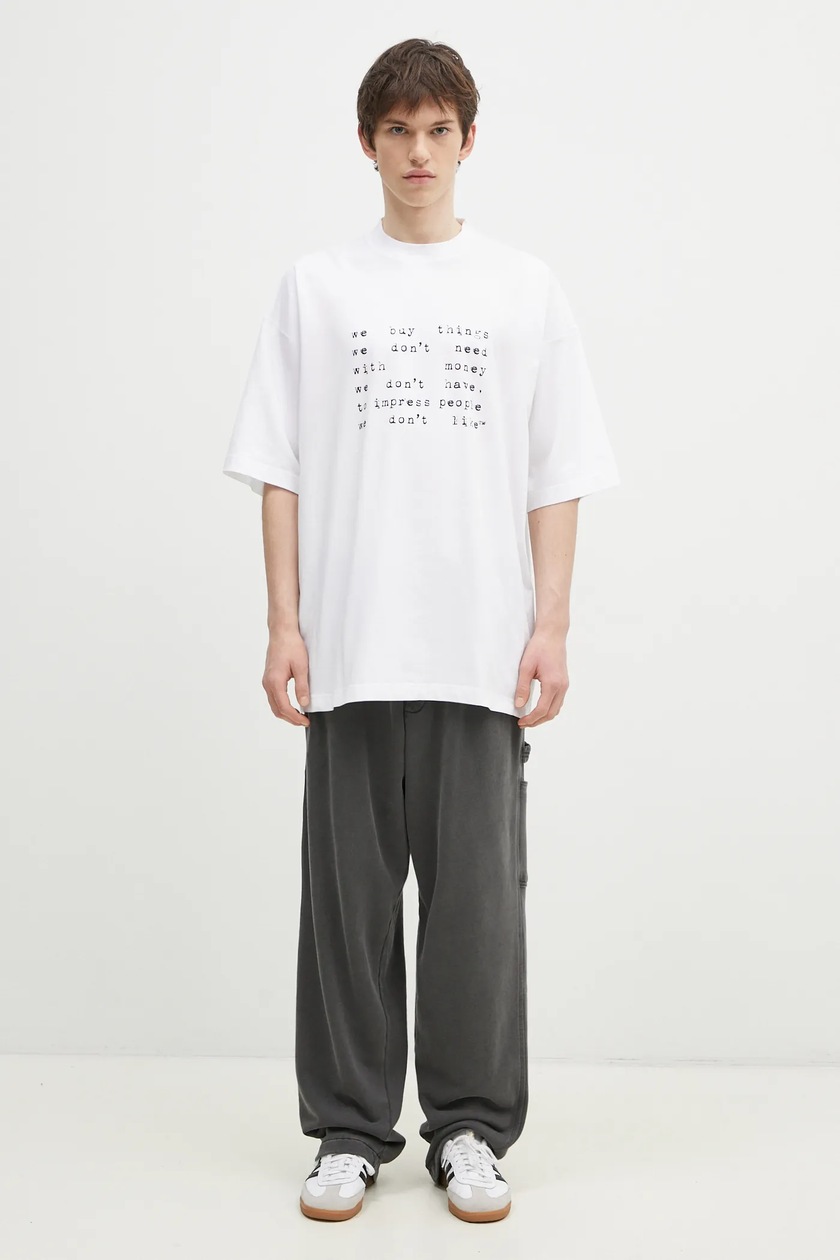 VETEMENTS We Buy Things コットン Tシャツ 人気 VETEMENTS White 'We Buy Things' Oversized T-shirt Vetements