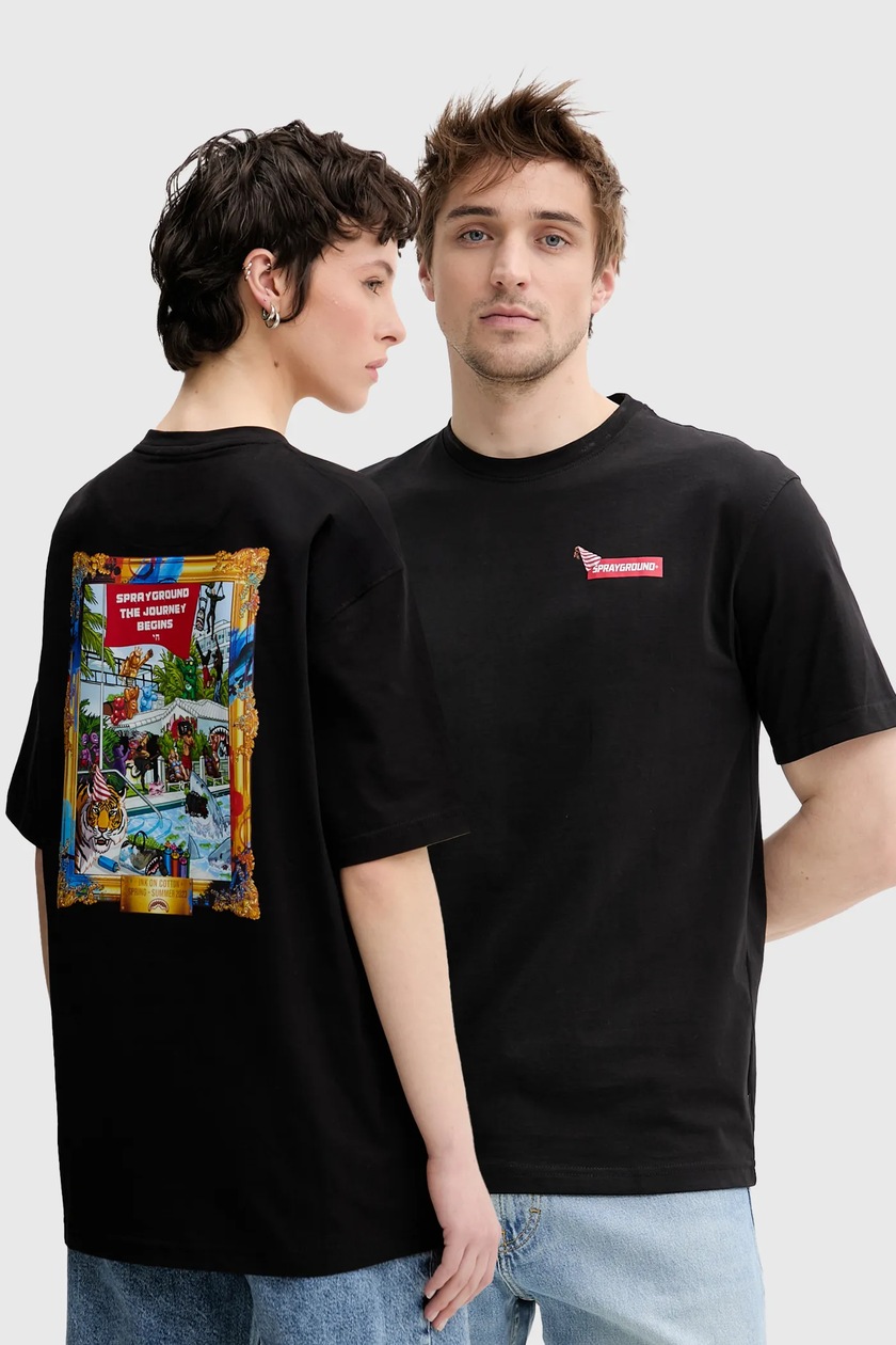 【SPRAYGROUND】刺しゅう入り Tシャツ SPRAYGROUND SPRAYGROUND T-SHIRT UOMO,LABEL SHARK REGULAR Taglia S Färg Unico