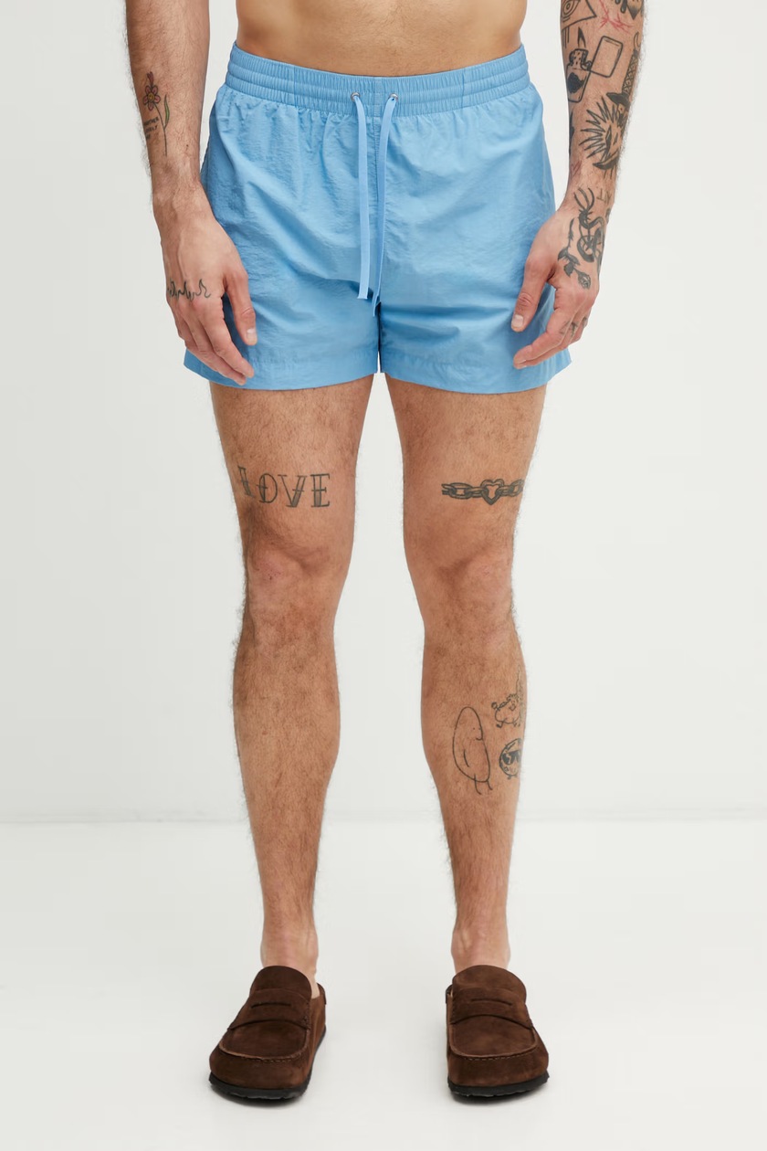 Neil Barrett swim shorts All-Over Micro Bolts black color MY58026A