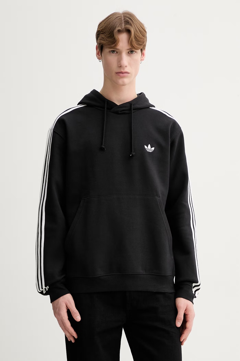 adidas Originals bluză Spiders Loose Hoodie culoarea negru, cu