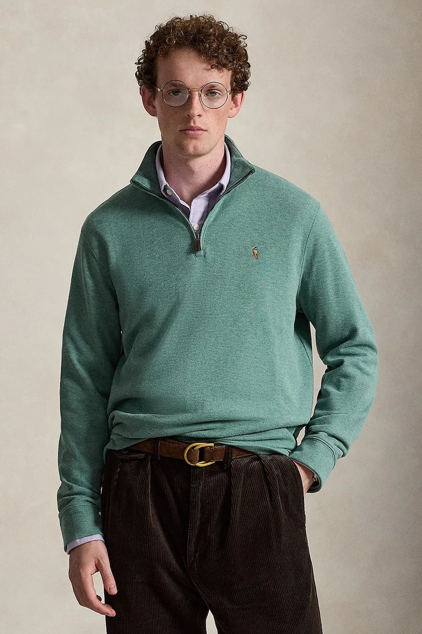 Polo Ralph Lauren sweatshirt Long Sleeve Sweatshirt green color Polo Ralph Lauren sweatshirt Long Sleeve Sweatshirt green color