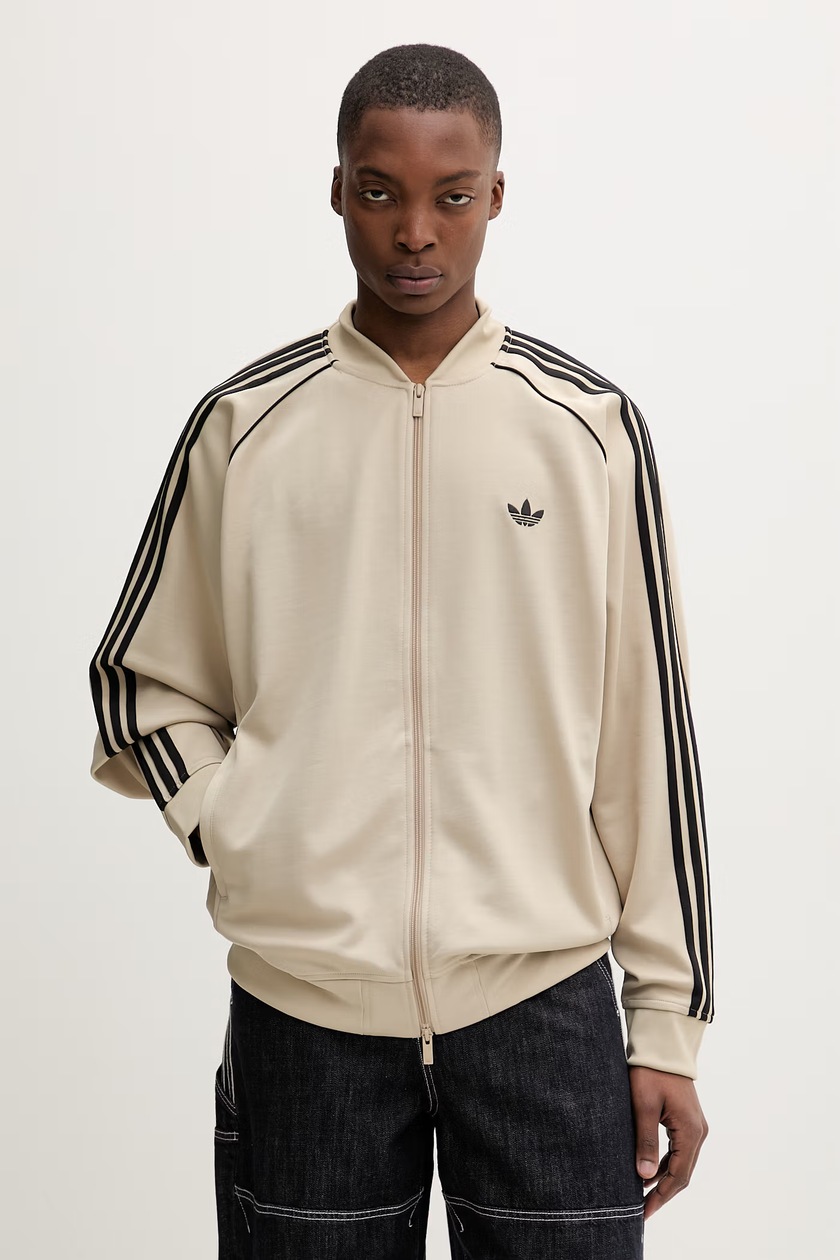 adidas Originals bluza SST TT barbati, culoarea bej, modelator