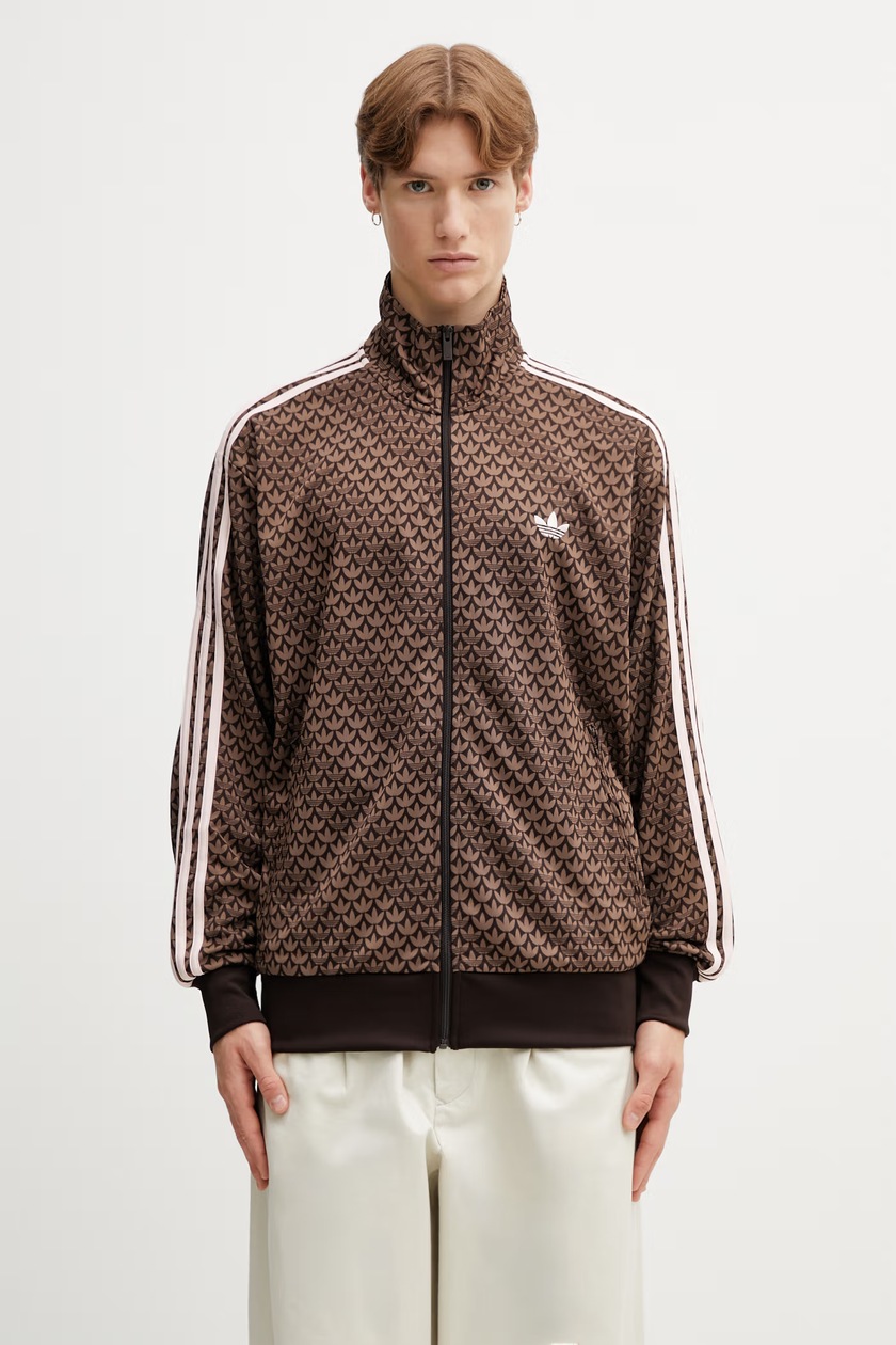 adidas Originals sweatshirt Premium Tracktop men's brown color