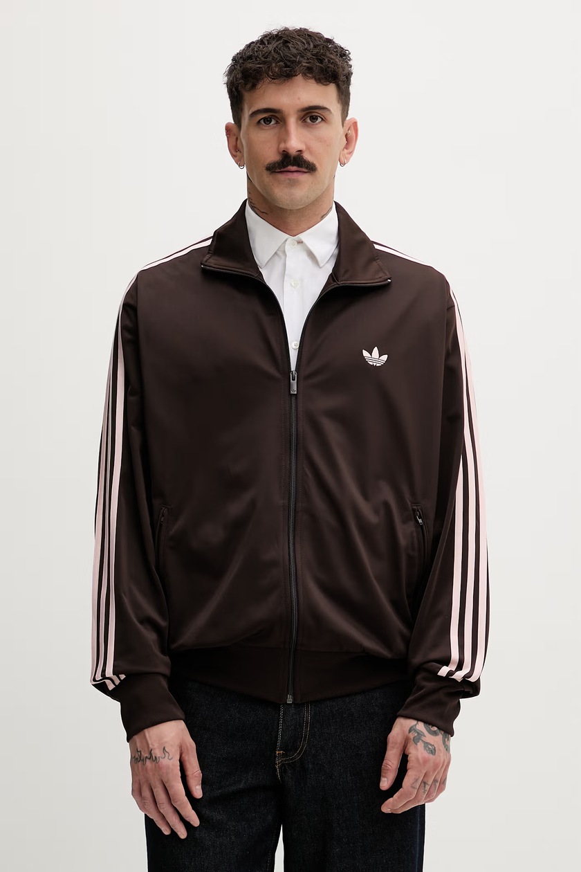 Кофта adidas Originals Q12 Monogram Tee мужская цвет коричневый