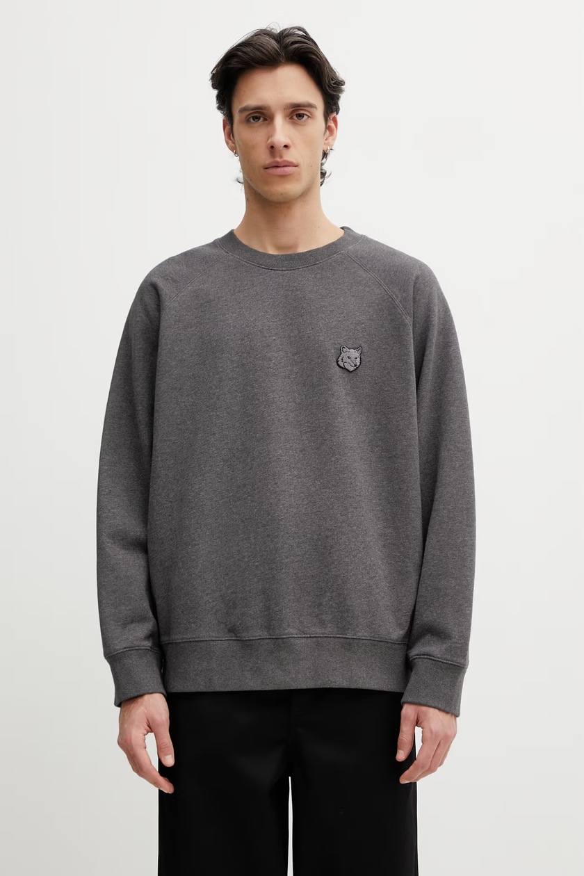 maison kitsune bold fox head ニット sizeL Хлопковая кофта Maison Kitsuné Bold Fox Head Patch Oversize