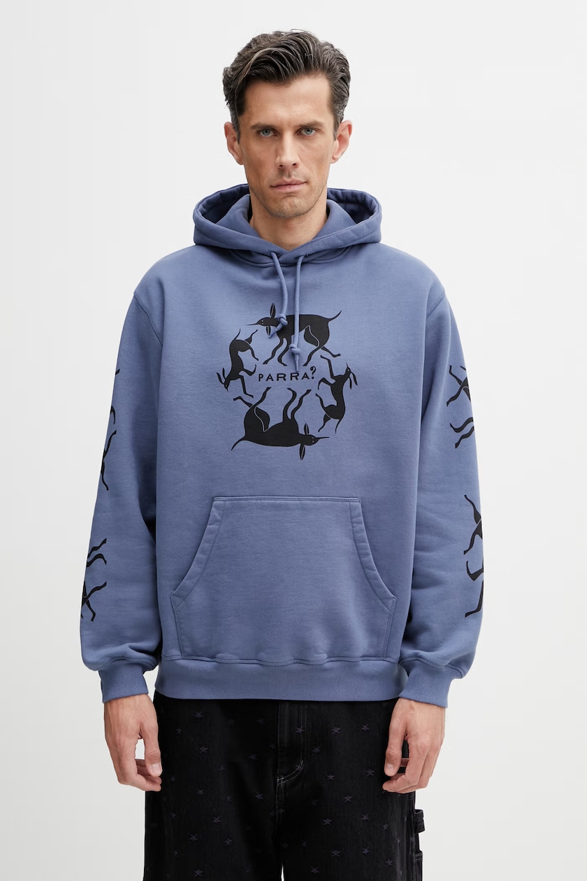 Fjallraven cotton sweatshirt 1960 Logo men's blue color F87163.538