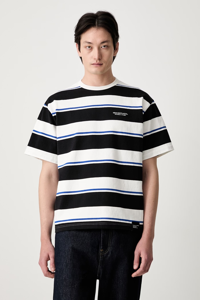 NEIGHBORHOOD t-shirt Tee SS-2 men's white color with a print