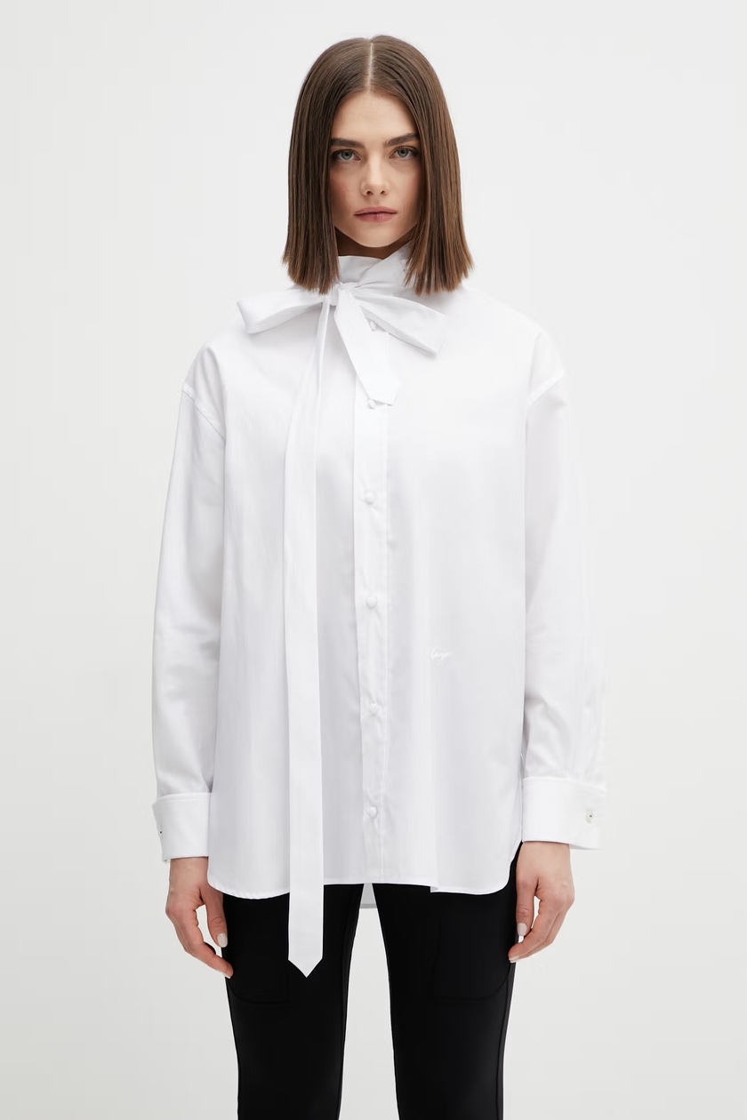 Kenzo cotton shirt Boke Flower Oversize Shirt women's white color