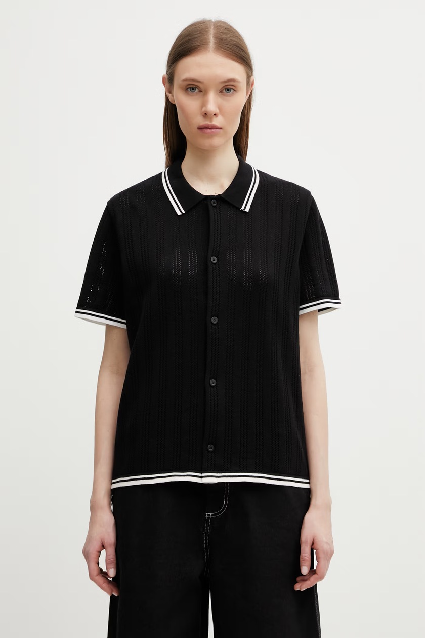 トップス SON OF THE CHEESE Linen Polo Black L Polo Ralph Lauren linen shirt yellow color regular 211970730 at PRM US