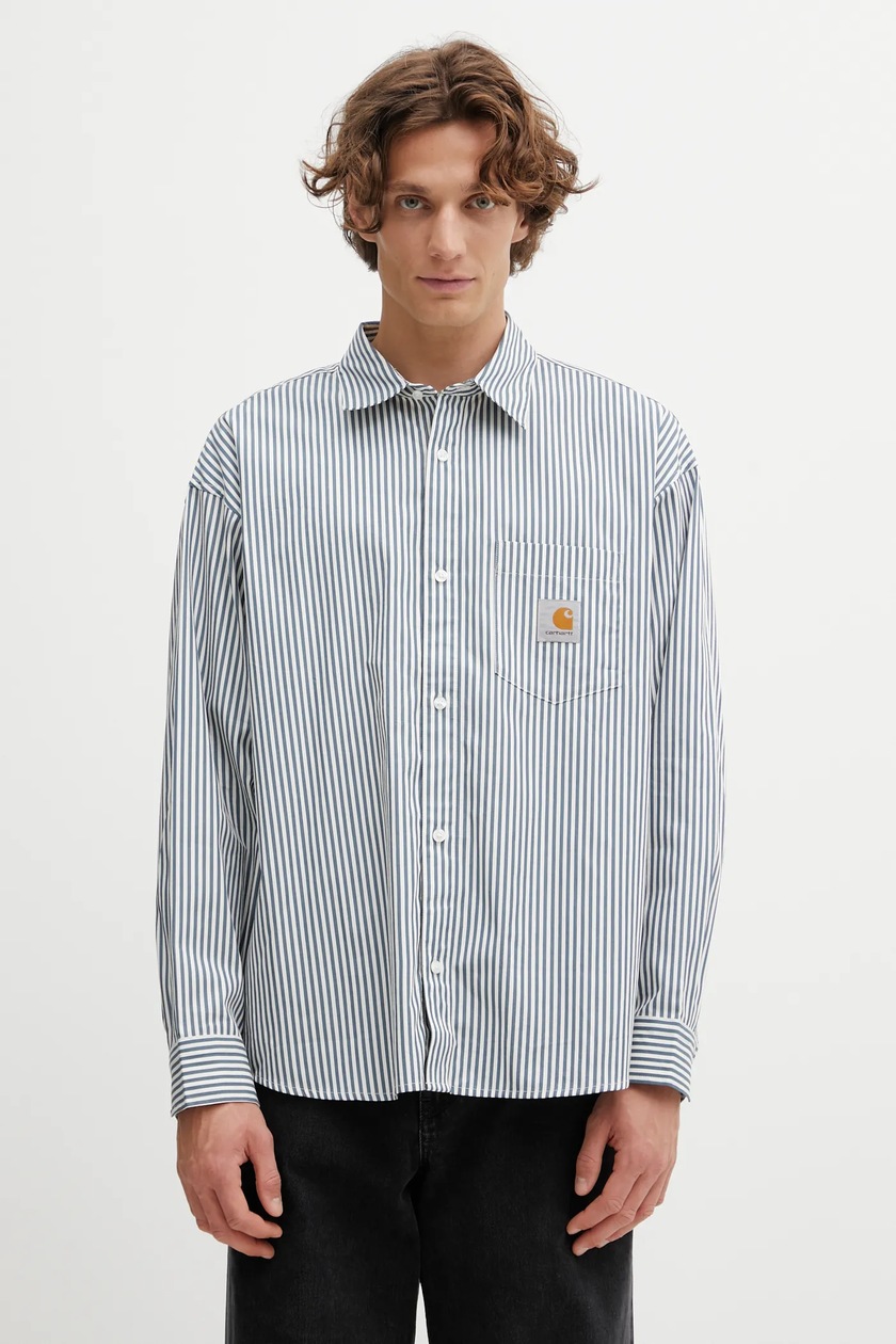 Carhartt WIP denim shirt Menard men's blue color I033577.102 at PRM US